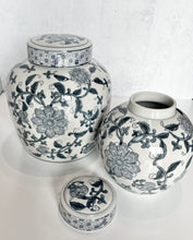 Load image into Gallery viewer, Blue Floral Ginger Jar
