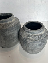 Load image into Gallery viewer, Charcoal Chevron Vase
