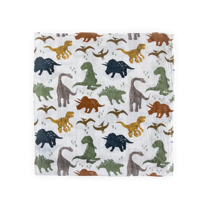 Cotton Muslin Swaddle Blanket - Dino Friends