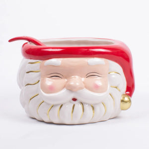 Santa Punch Bowl & Ladle- Red