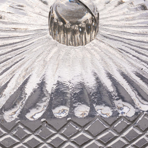 Embossed Glass Butter Dish