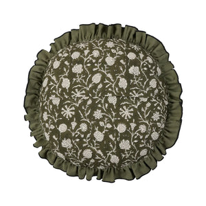 Sadie Ruffle Round Pillow