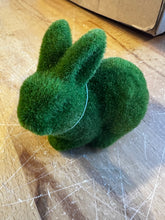 Load image into Gallery viewer, Green Mossy Flocked Bunnies
