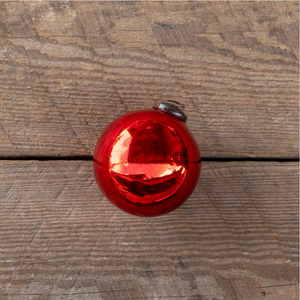 Antique Shiny Ruby Glass Ball Ornament