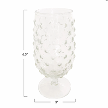 Load image into Gallery viewer, Hobnail Stemmed Drinking Glass
