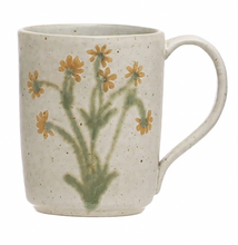 Load image into Gallery viewer, Hand-Painted Stoneware Mug w/ Botanicals
