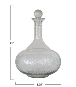 Glass Decanter w/ Glass Stopper