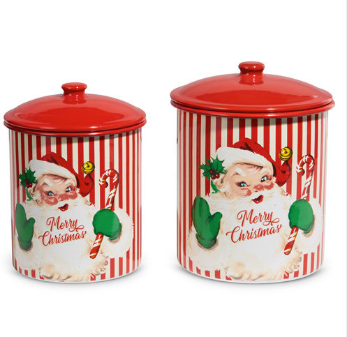 Vintage Santa Cookie Canister