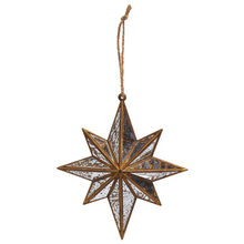 Load image into Gallery viewer, Distressed Mirrored Star Ornament
