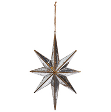 Load image into Gallery viewer, Distressed Mirrored Star Ornament
