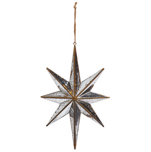 Distressed Mirrored Star Ornament