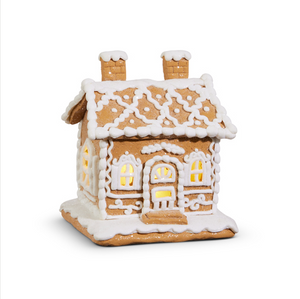 6" Lighted Gingerbread House