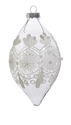 Clear Frosted Ornament