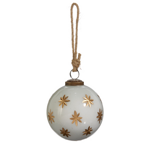 Star Etched Ball Ornament