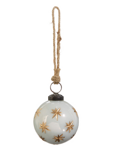 Star Etched Ball Ornament