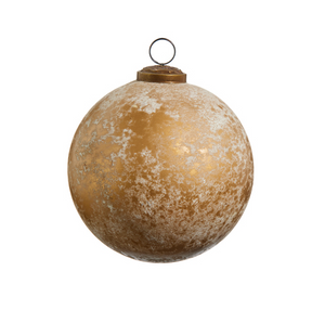 Distressed Gold Ball Ornament