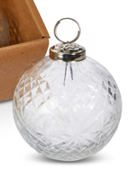 Etched Clear Ball Ornament