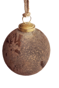 Distressed Frosted Ball Ornament