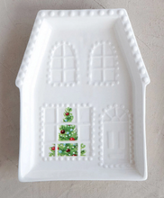 Load image into Gallery viewer, Embossed Stoneware House Plate
