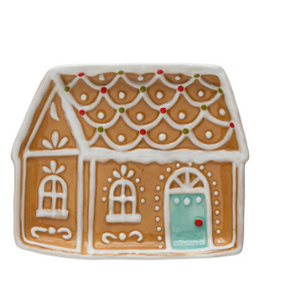 Ceramic Gingerbread House Plate