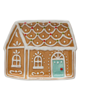 Ceramic Gingerbread House Plate