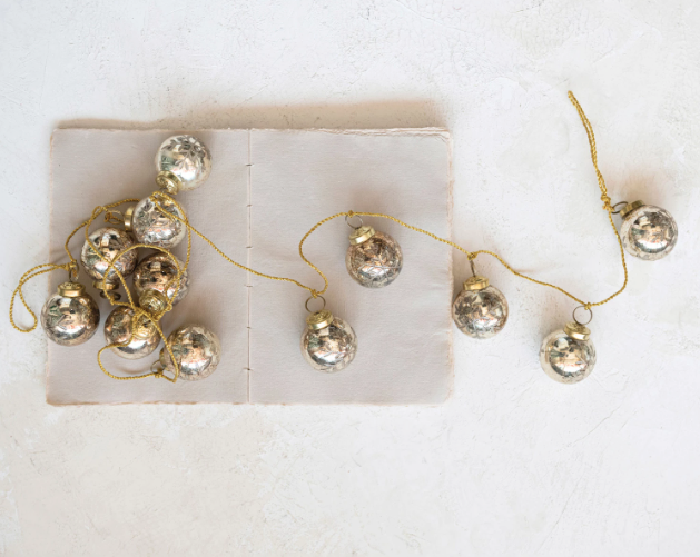 Snowflake Mercury Ball Ornament Garland