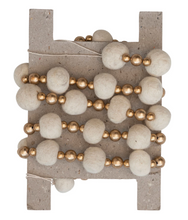 Load image into Gallery viewer, Wool + Gold Bead Garland
