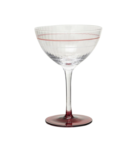 Vintage Stemmed Fluted Coupe Glass