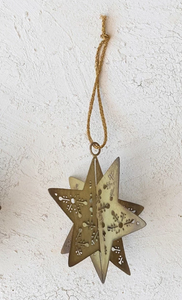 Antique Gold Snowflake Ornament