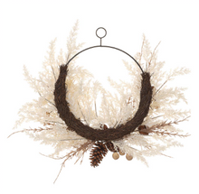 Load image into Gallery viewer, 22&quot; Pampas Grass/Pine Cone Wreath
