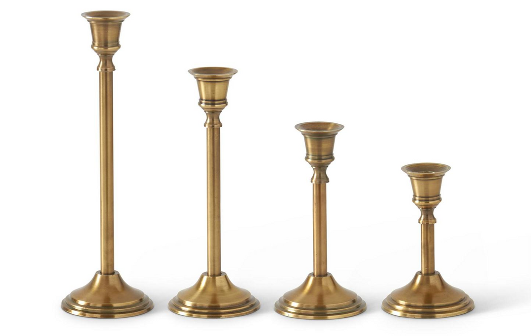 Slender Brass Metal Taper Candlestick