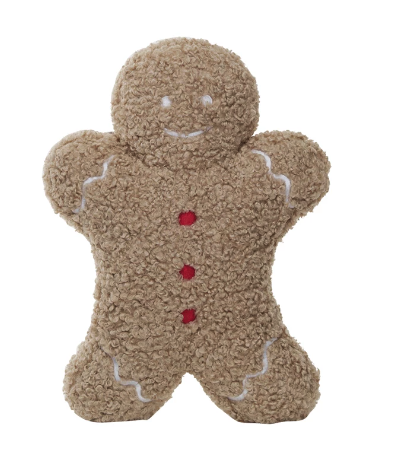 Bouclé Gingerbread Man Pillow