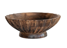 Load image into Gallery viewer, Mango Wood Footed Bowl
