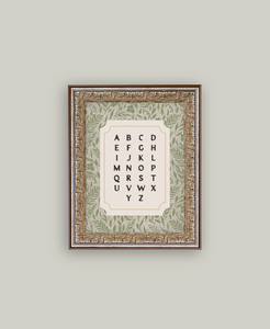 Alphabet Framed Antique Art