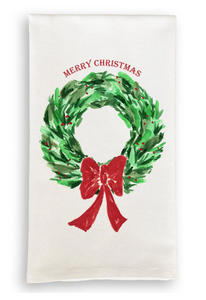 Bow Wreath Dish Towel