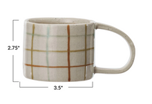 Load image into Gallery viewer, Checked Stoneware Mug
