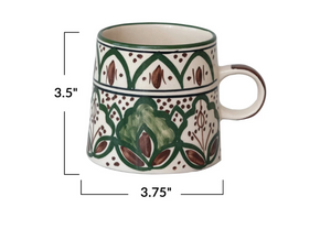 10 oz. Hand-Painted Stoneware Mug