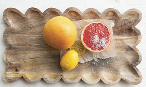 Scalloped Wood Tray