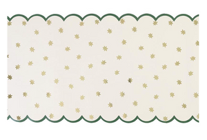 Let It Snow Scalloped Paper Table Runner