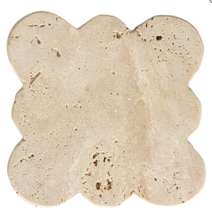 Travertine Coasters w/ Scalloped Edge