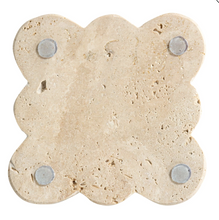 Load image into Gallery viewer, Travertine Coasters w/ Scalloped Edge
