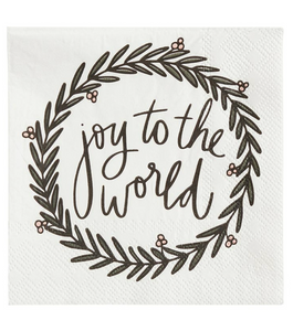 Ceramic Napkin Tray + Napkins - Joy To The World