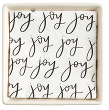 Load image into Gallery viewer, Ceramic Napkin Tray + Napkins - Joy
