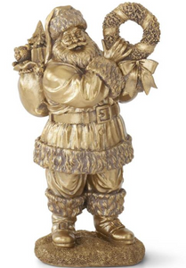 Antique Gold Resin Santas