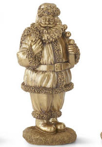 Antique Gold Resin Santas