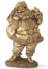 Load image into Gallery viewer, Antique Gold Resin Santas
