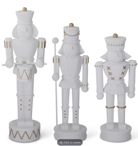 White Resin Nutcrackers