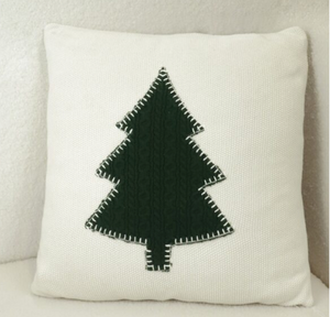 Stitched Christmas Tree Pillow