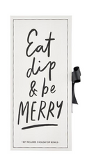 Load image into Gallery viewer, Gold Holiday Dip Bowls- Eat, Dip &amp; Be Merry
