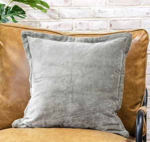 Slate Velvet Pillow